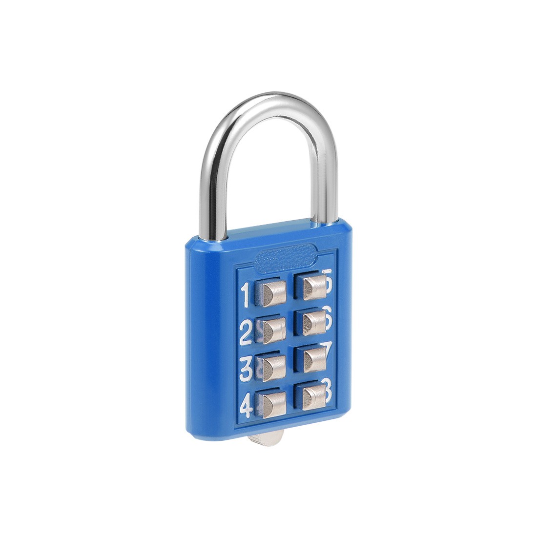 8-Digit Combination Padlock Push Button Lock for Locker Cabinet Blue