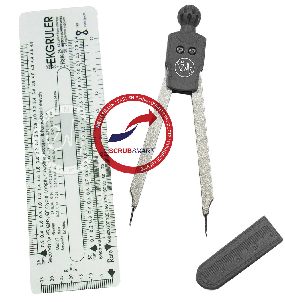 EKG ECG Calipers and Reference Ruler Set EKR-202 Fast Shipping US Seller
