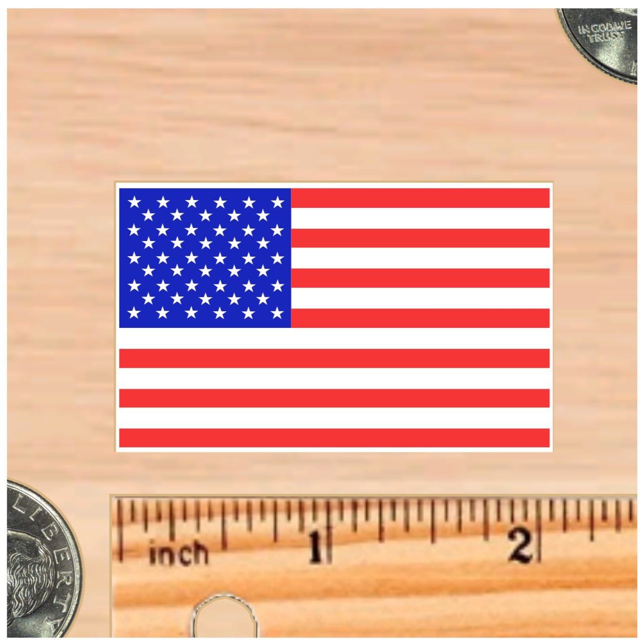 American Flag Sticker Stickers 2" (2-pack, 4-pack, 6-pack, or 12-pack) USA FLAGS