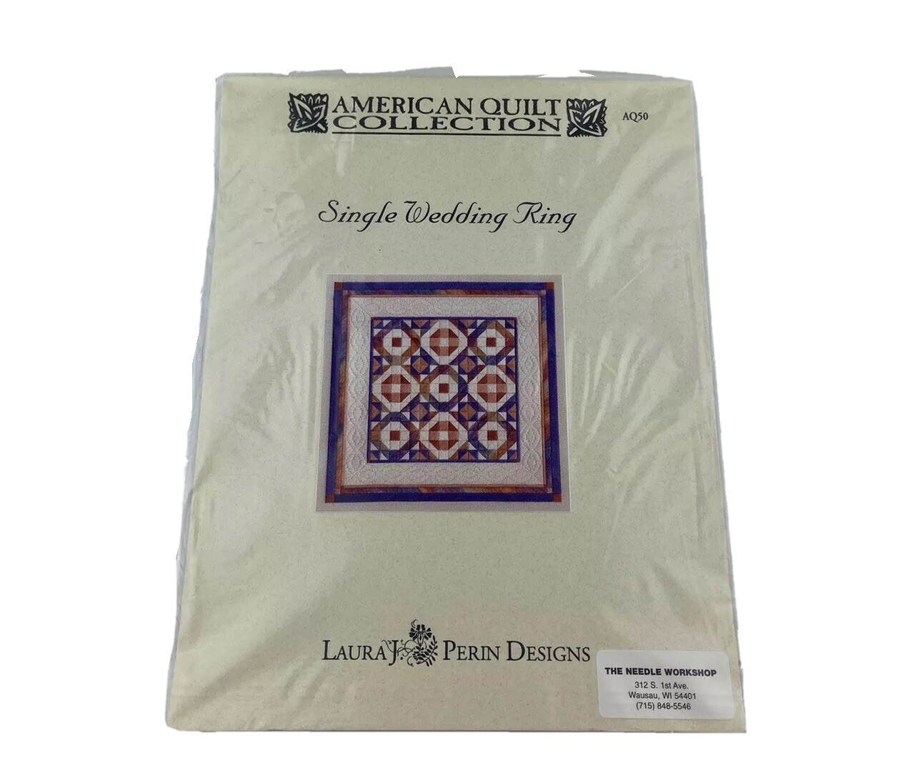 Laura J Perin Design Single Wedding Ring Needlepoint Pattern American Quilt Coll