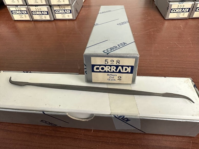 CORRADI RIFFLERS CUT FILES LOT OF 4 CUT TYPE:2 6" SERIES NUMBER 528