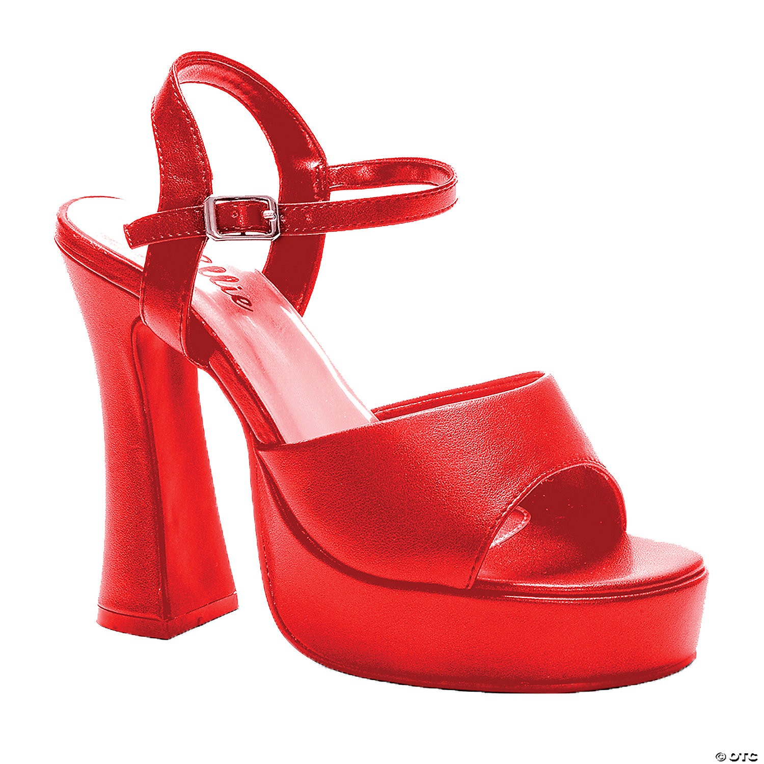 PLATFORM OPEN -TOE SHOES-RED SIZE 11