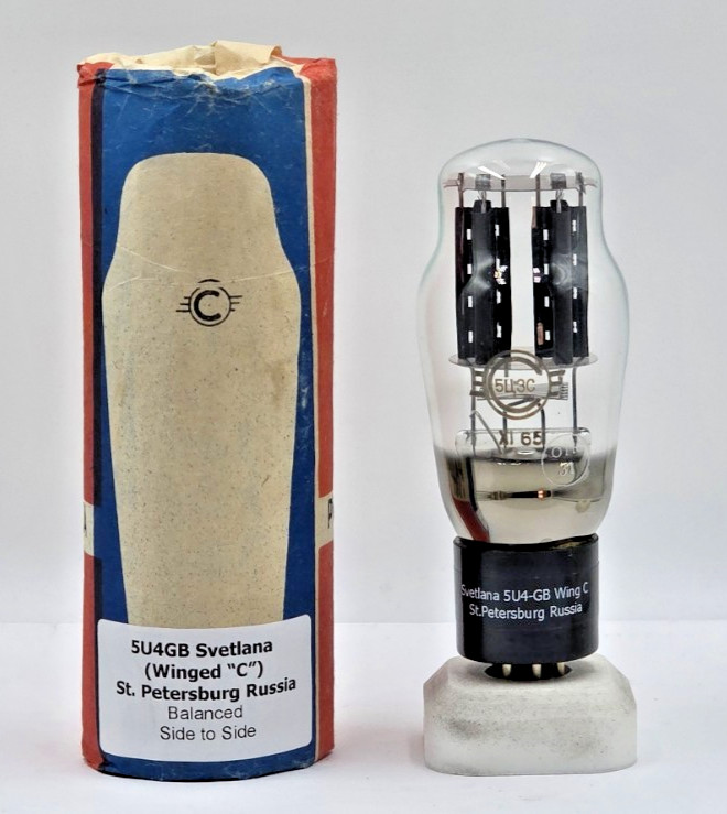 5U4GB Svetlana Wing-C Balanced Tube New (New Old Stock) Test NEW 1 Year Warranty