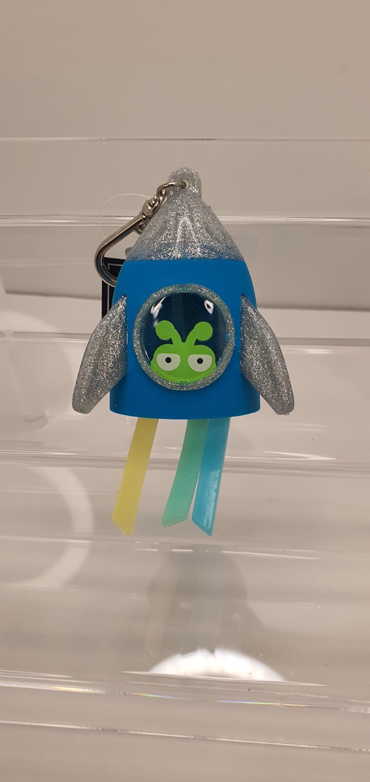 Alien in Spaceship Launching Pocketbac Holder Keychain By Bath & Body Works
