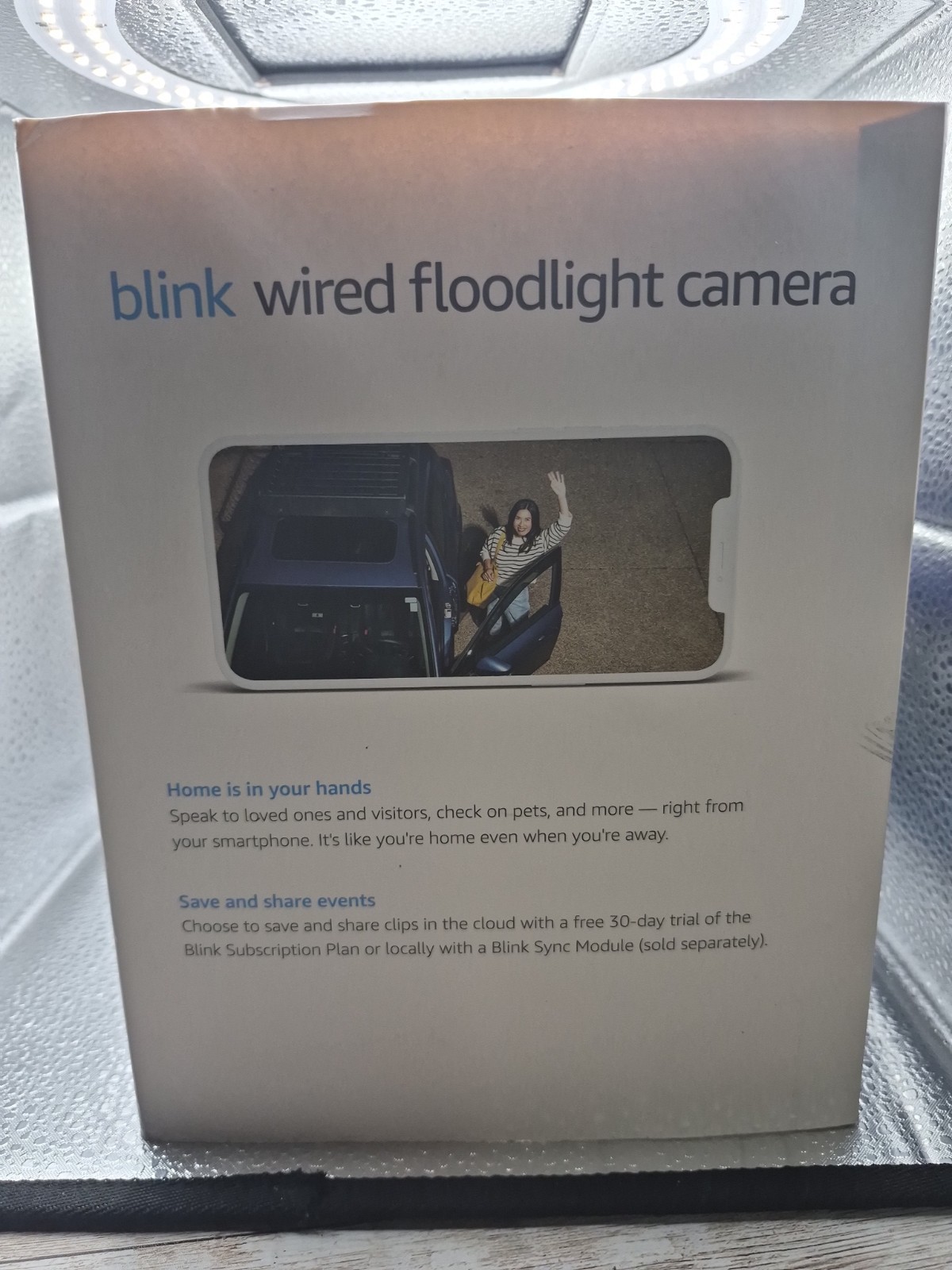 NEW Blink Wired Floodlight Camera HD Smart Security Cam Alexa Sealed - Black
