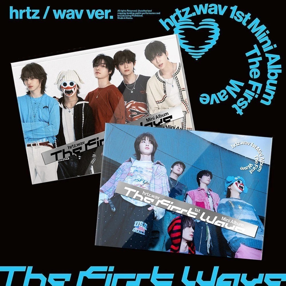HRTZ.WAV [THE FIRST WAVE] 1st Mini Album CD+Photo Book+Sticker+9 Card+Poster