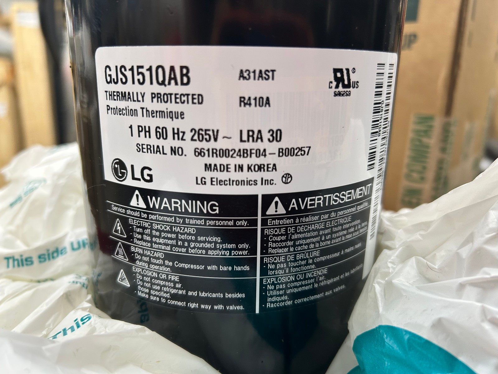 LG Compressor GJS151QAB