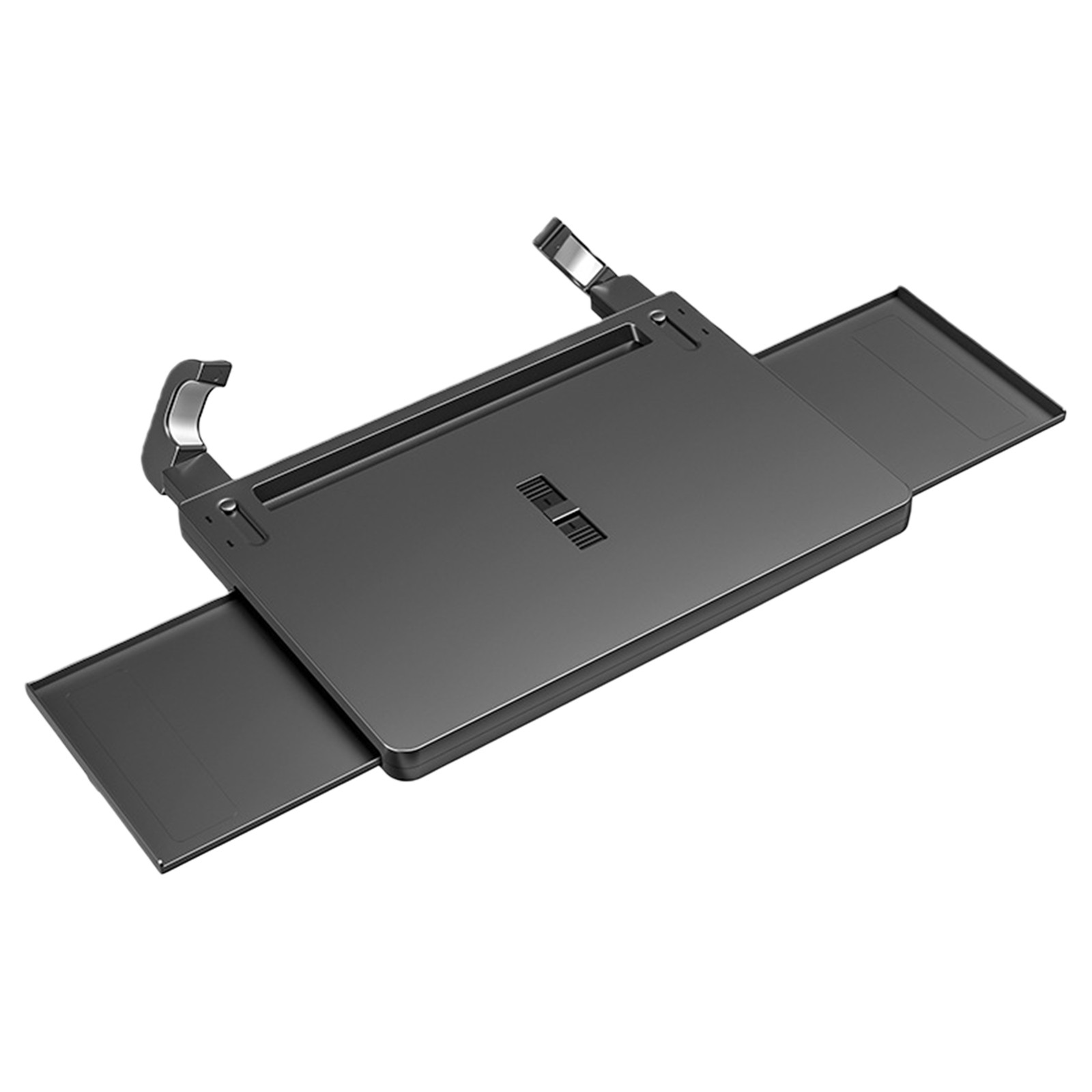 Car Desk with Dual Slide-Out Trays Laptop Tray for Laptop Eating Food Writing