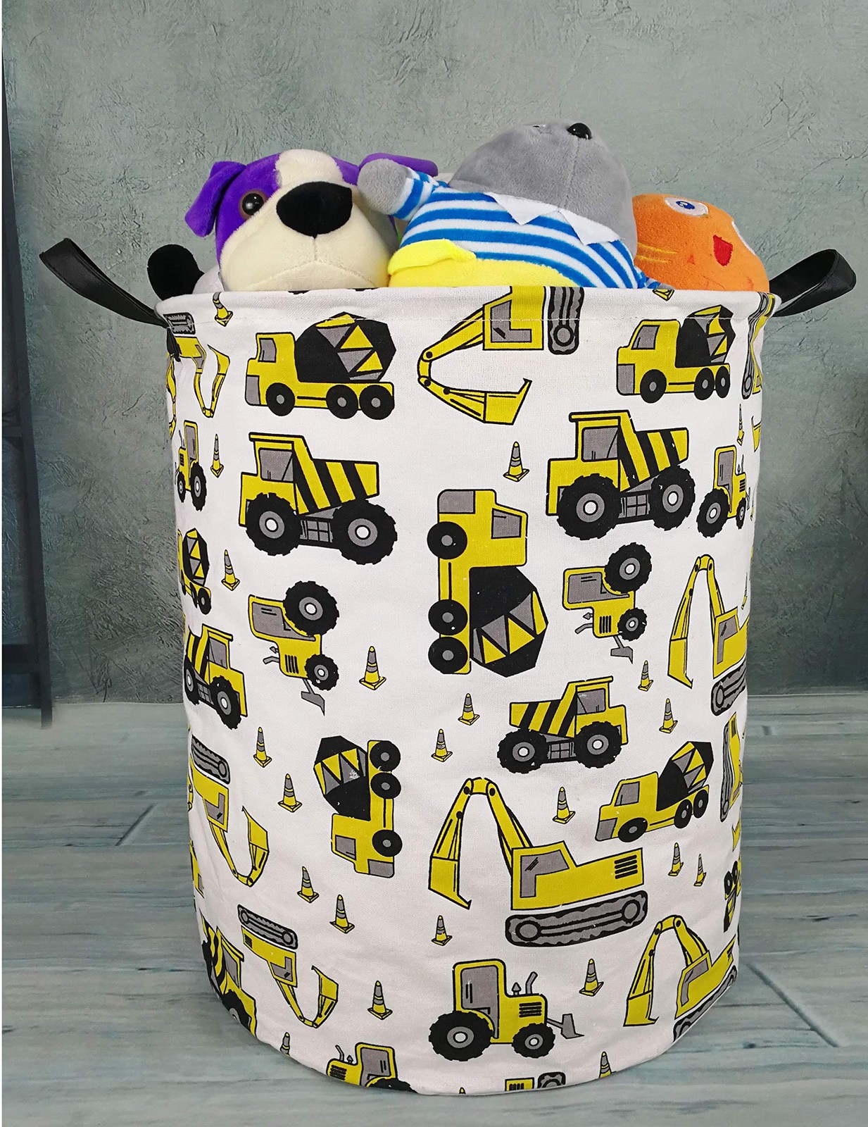 KUNRO Round Laundry Gift Basket Storage Hamper, Clothes Storage Organizer Bin...