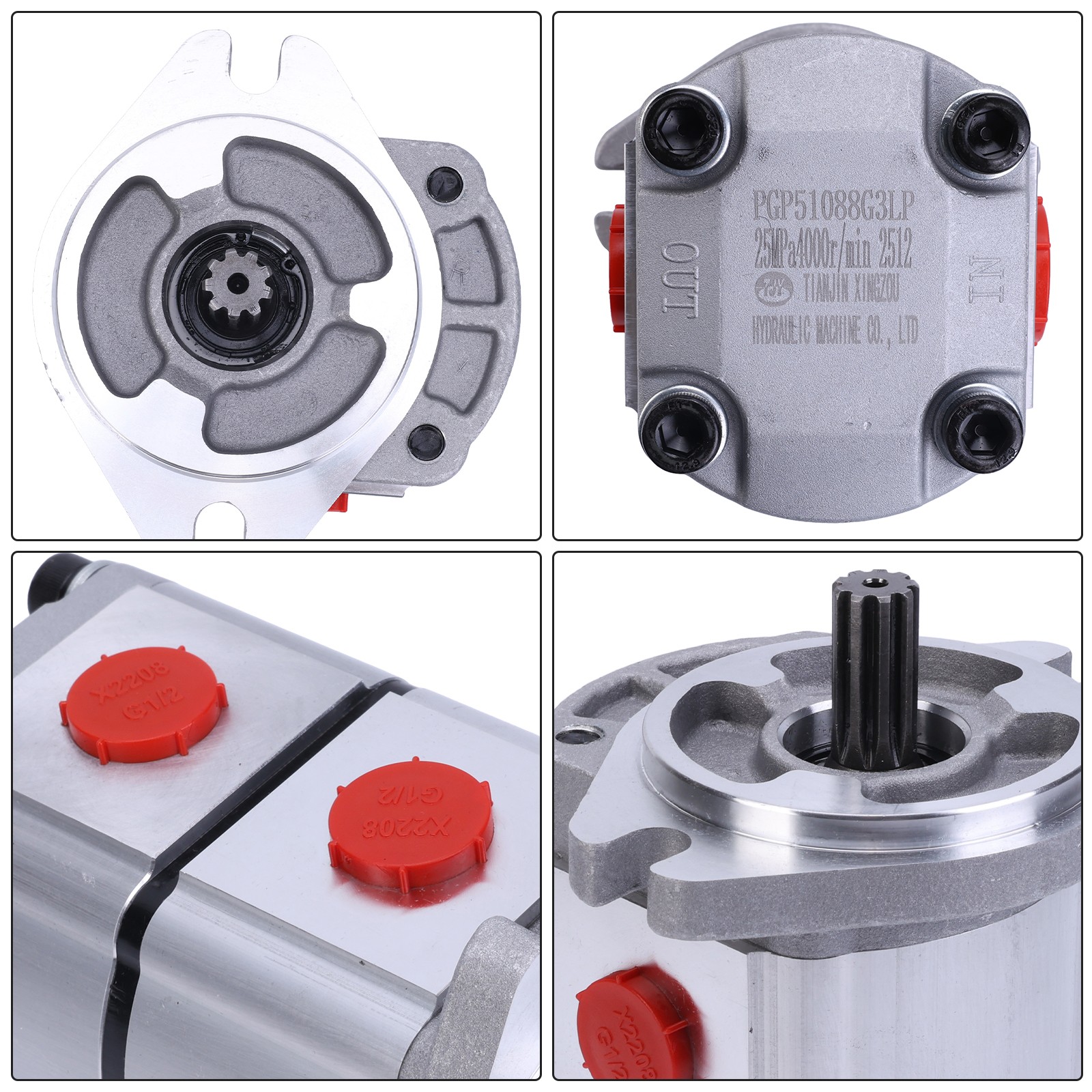 Two-Section Hydraulic Gear Pump PGP51088G3LP For AGT Skid Steer Loader KTT23