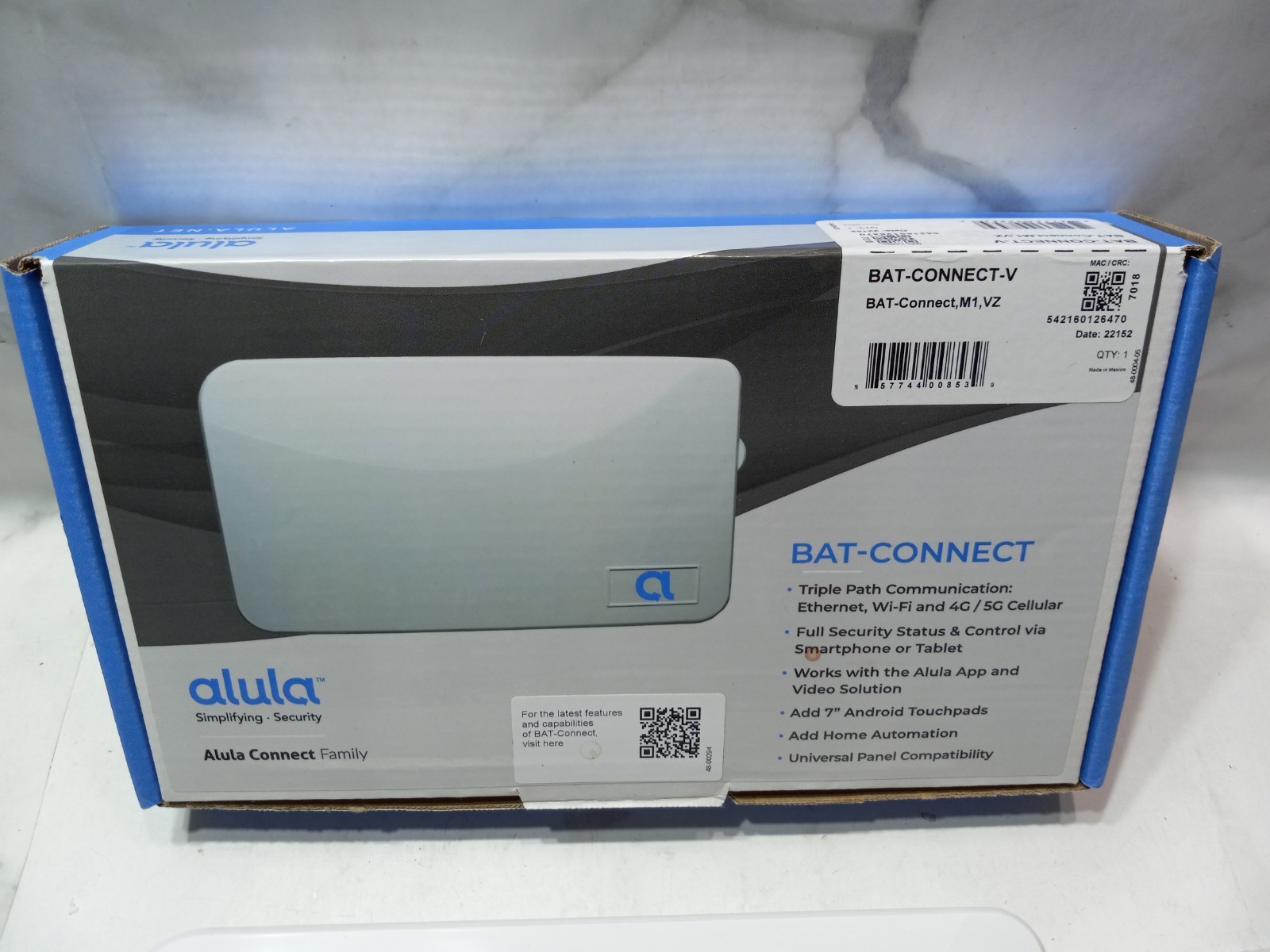 Alula Wireless BAT-CONNECT-V Tri-path Communicator, 4G/5G Ready, Verizon