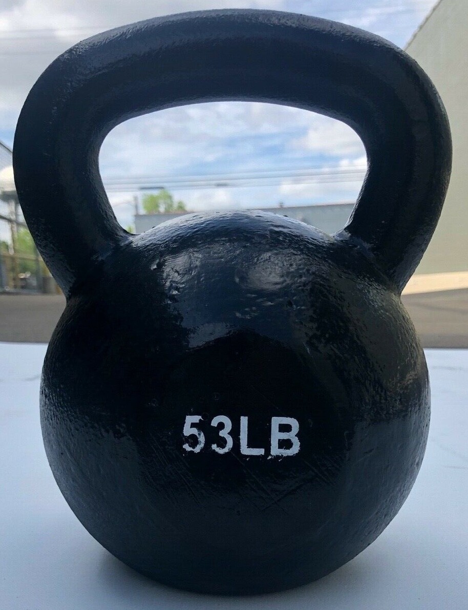 BRAND NEW 53LB KETTLE BELL WEIGHT FOR COMMERCIAL GYM 100% IRON!
