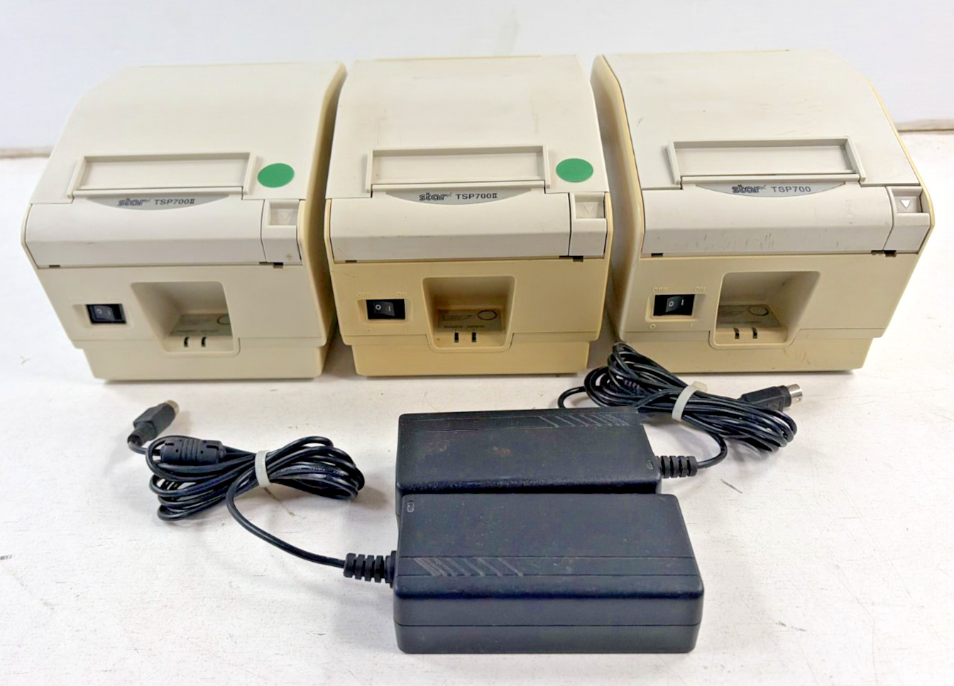 Lot of 3 Star TSP700II High Speed POS Thermal Receipt Printers TSP743IIU/TSP743U