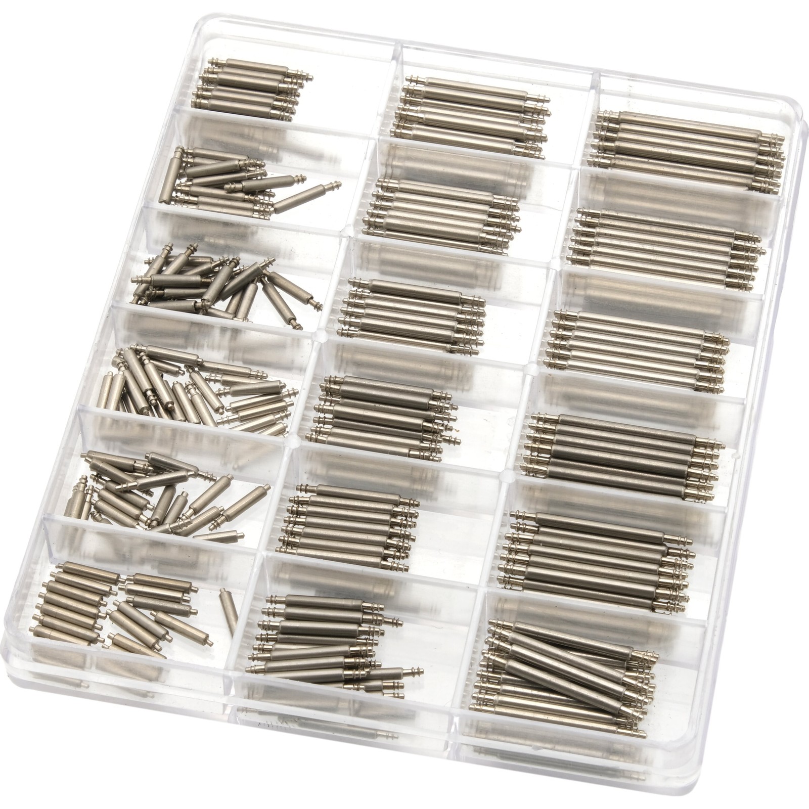Watch Repair Spring Bars, Assortment 7mm To 24mm In Plastic Box 450 Pcs.