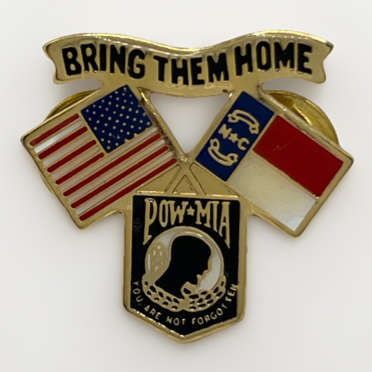 POW MIA Bring Them Home American Flag Military Patriotic Enamel Lapel Hat Pin