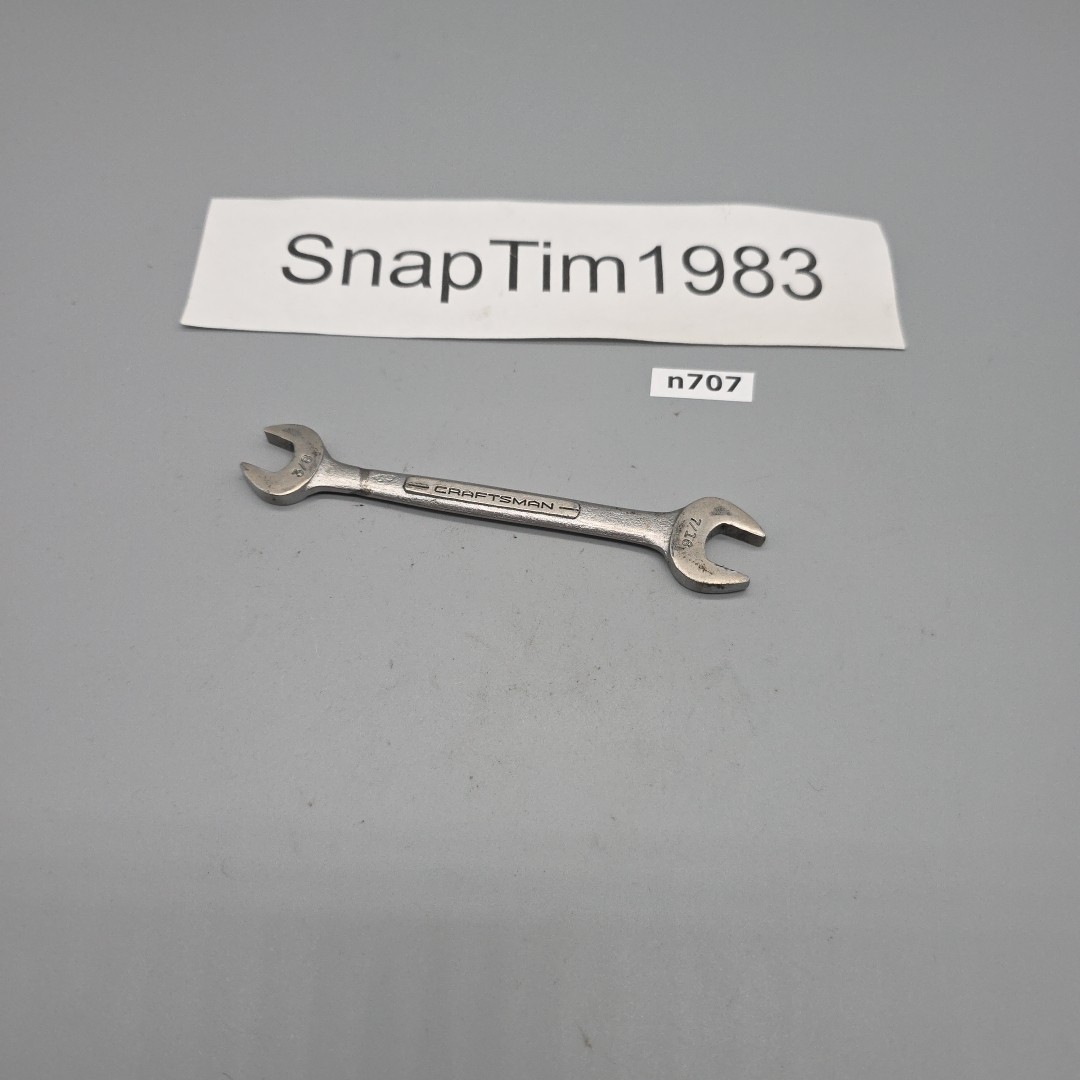 Craftsman Tools -V- 7/16" by 3/8" Double Open-end Wrench 5" long   USA