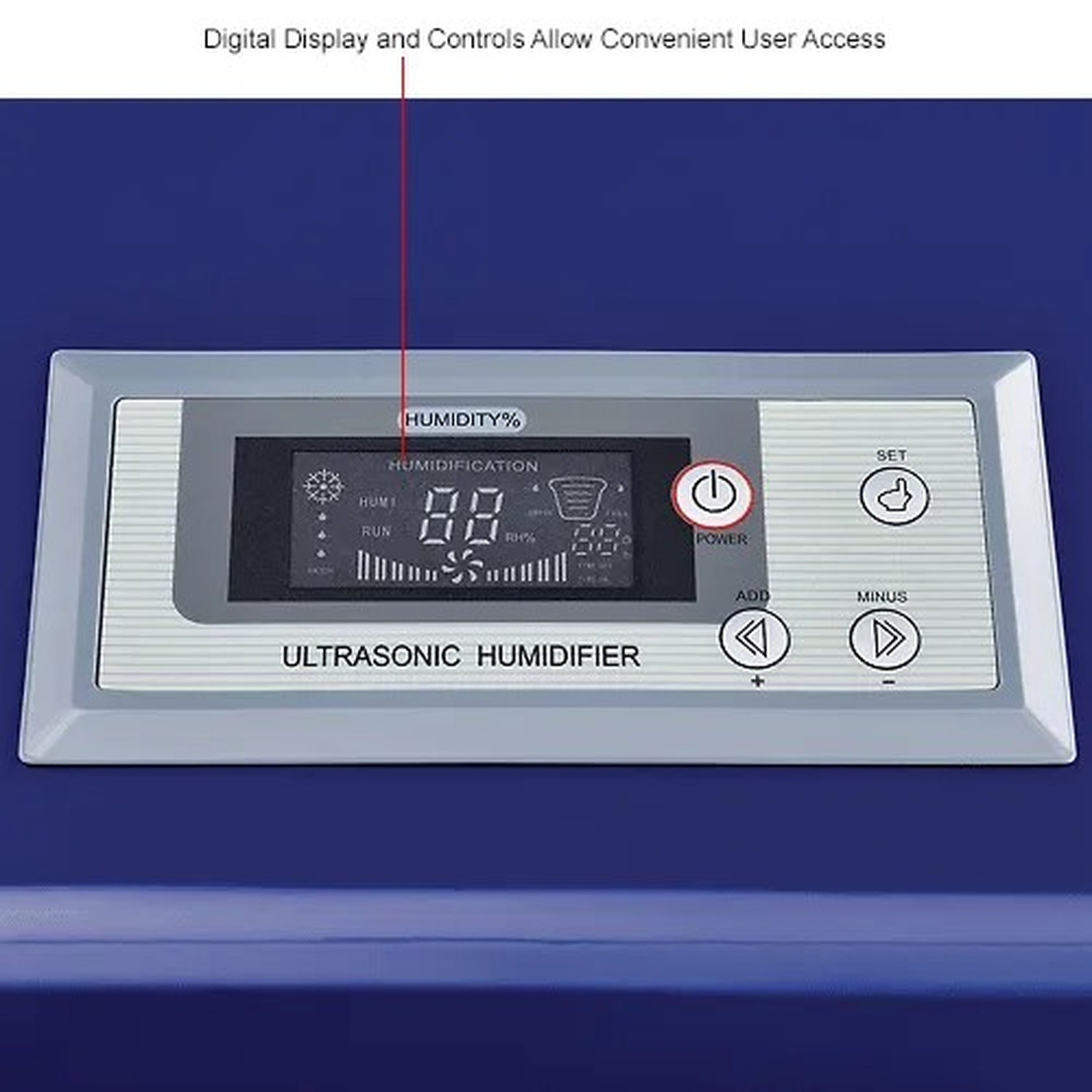 Global Industrial? Ultrasonic Humidifier, Cool Mist 80 Pints Output Per Day