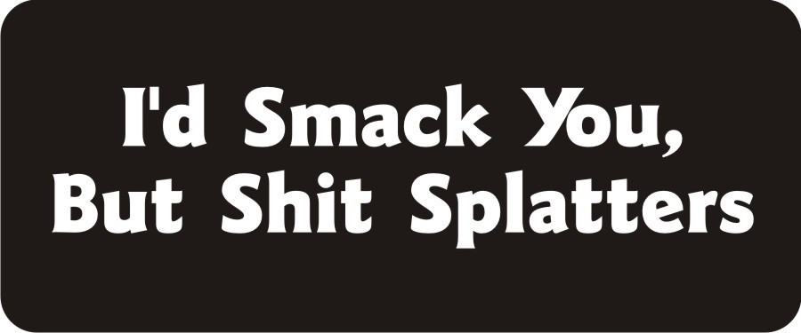 3 - I'd Smack You,  Hard Hat Biker Helmet Sticker Bs279 3