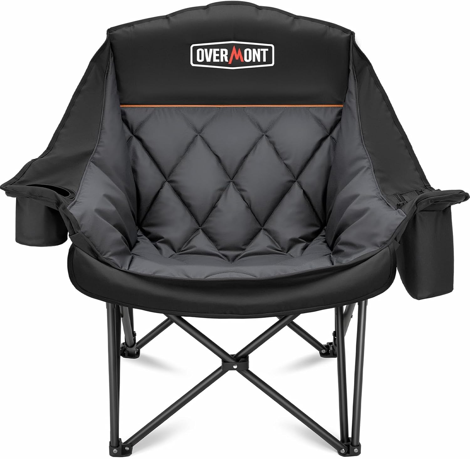 Oversized XL Camping Chair for Adults - 400lbs Support Heavy-Duty Padded Folding