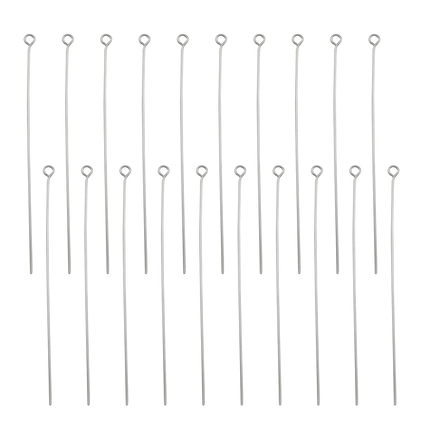 TAODAN Eye Pin 200pcs 2.75inch/70mm 304 Stainless Steel Open Eyepins Headpins...