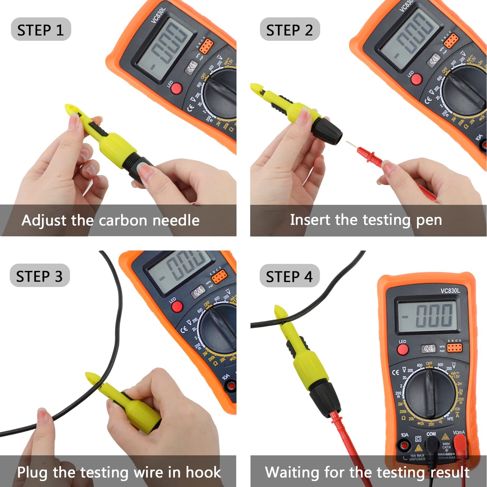 Wire Piercing Probe Insulation Piercing Clip Tool For Multimeter Voltage Voltmet