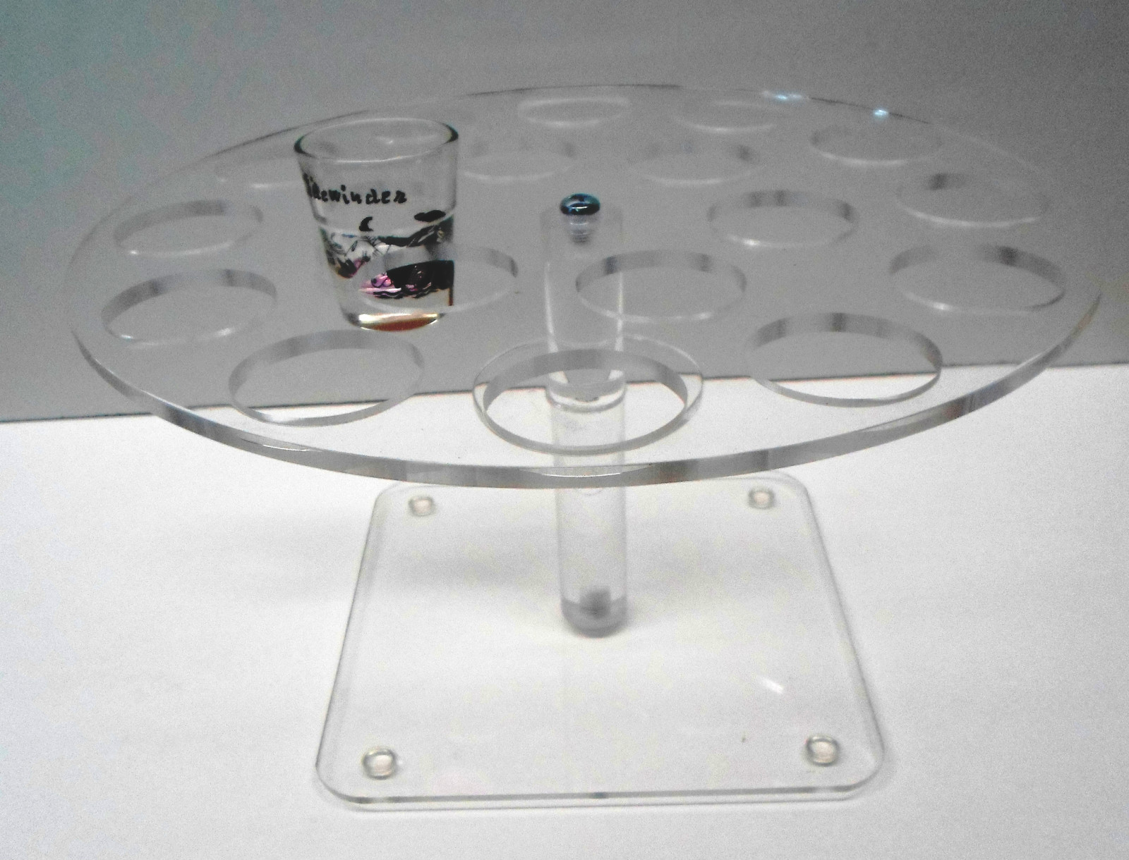 Shot glass serving stand holds 18 glasses bar restaurant beverage supplies equip