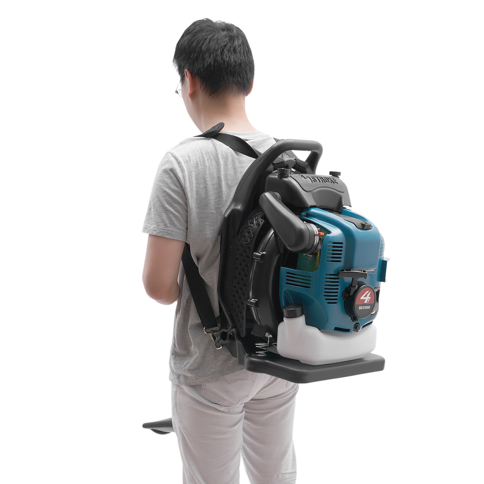 75.6CC 4-stroke Engine Gasoline Backpack Leaf Blower Gas Snow Lawn Blower 2.6KW