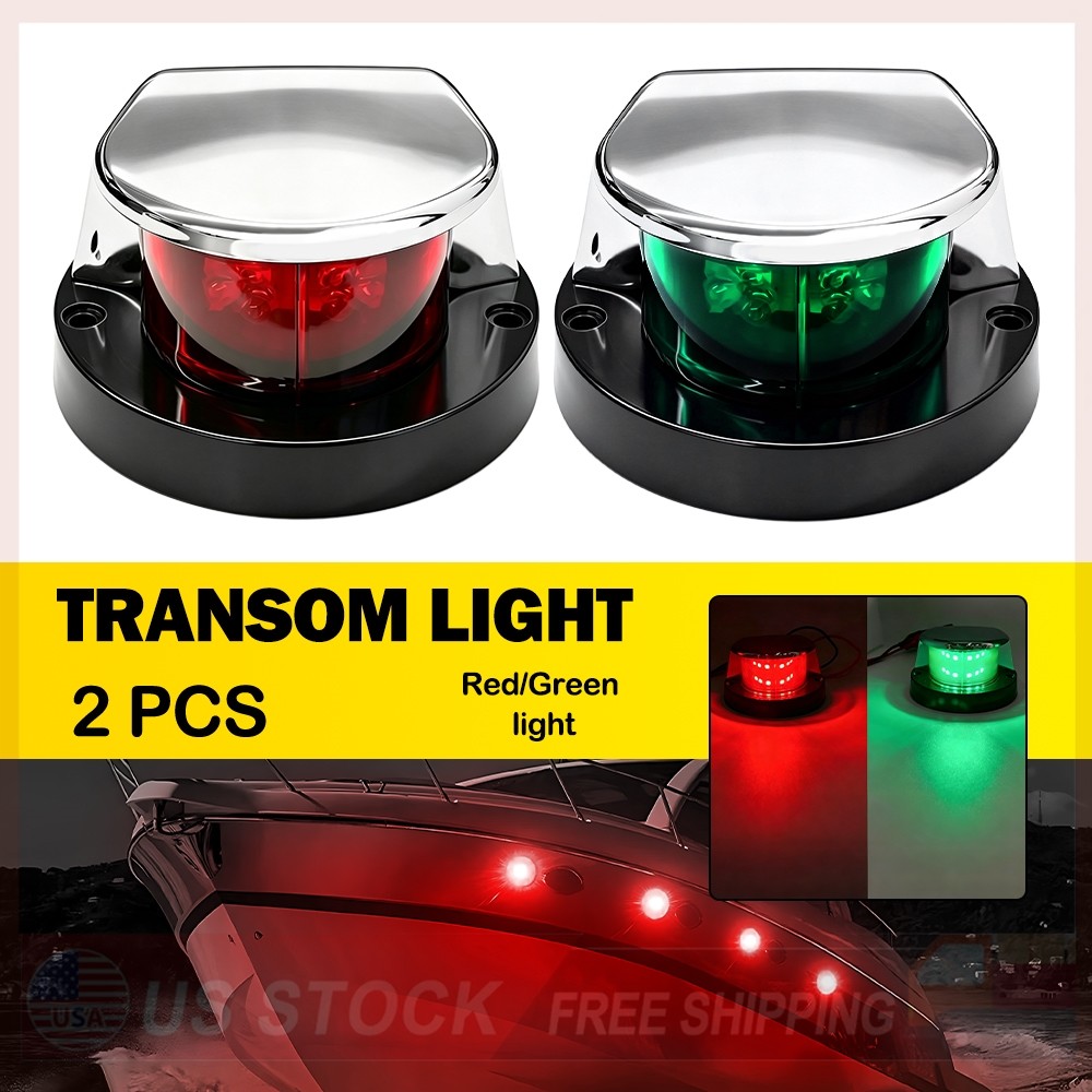 For Boat Navigation Lights Red-Green LED Marine Navigation Light Boat Bow Lights
