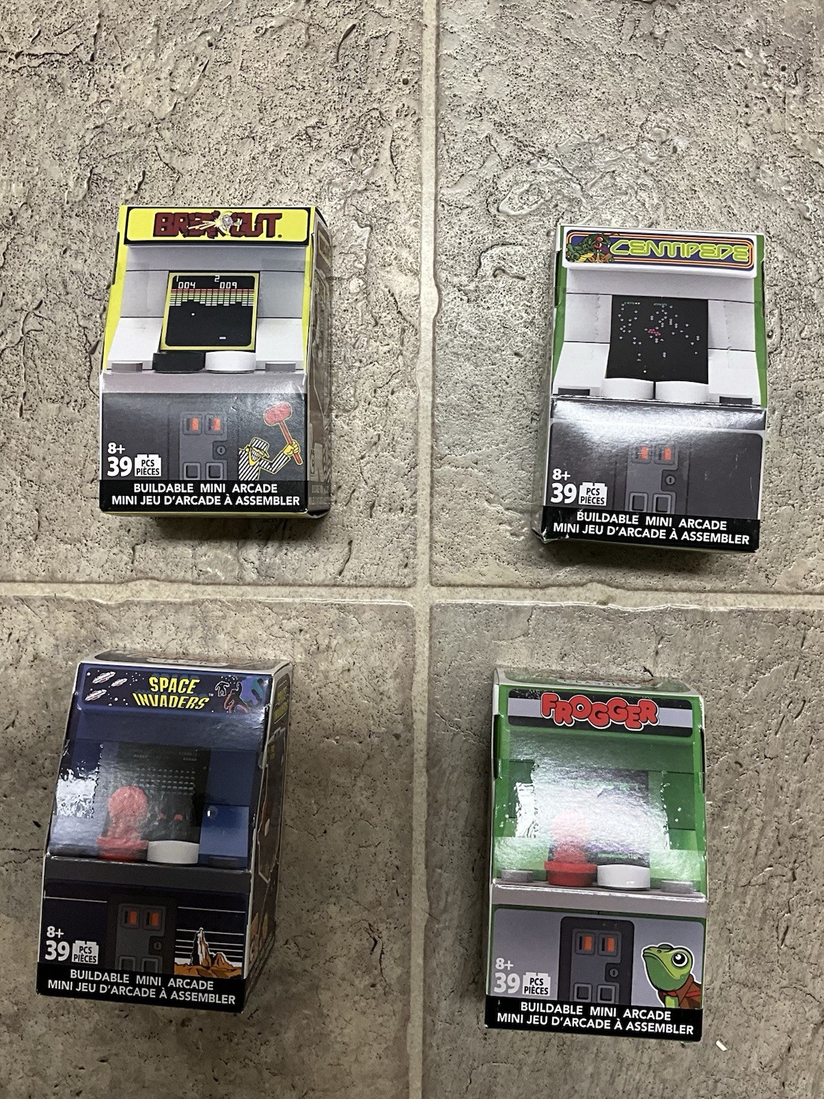 Arcade Classics Buildable Mini Arcade 39 Pcs Repro Breakout Centipede Frogger
