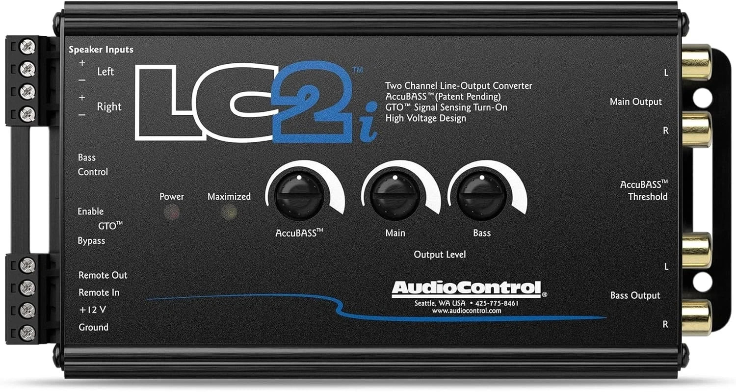 AUDIOCONTROL LC2I 2 CHANNEL LINE-OUTPUT HI-LOW CONVERTER SUBWOOFER CAR CONTROL