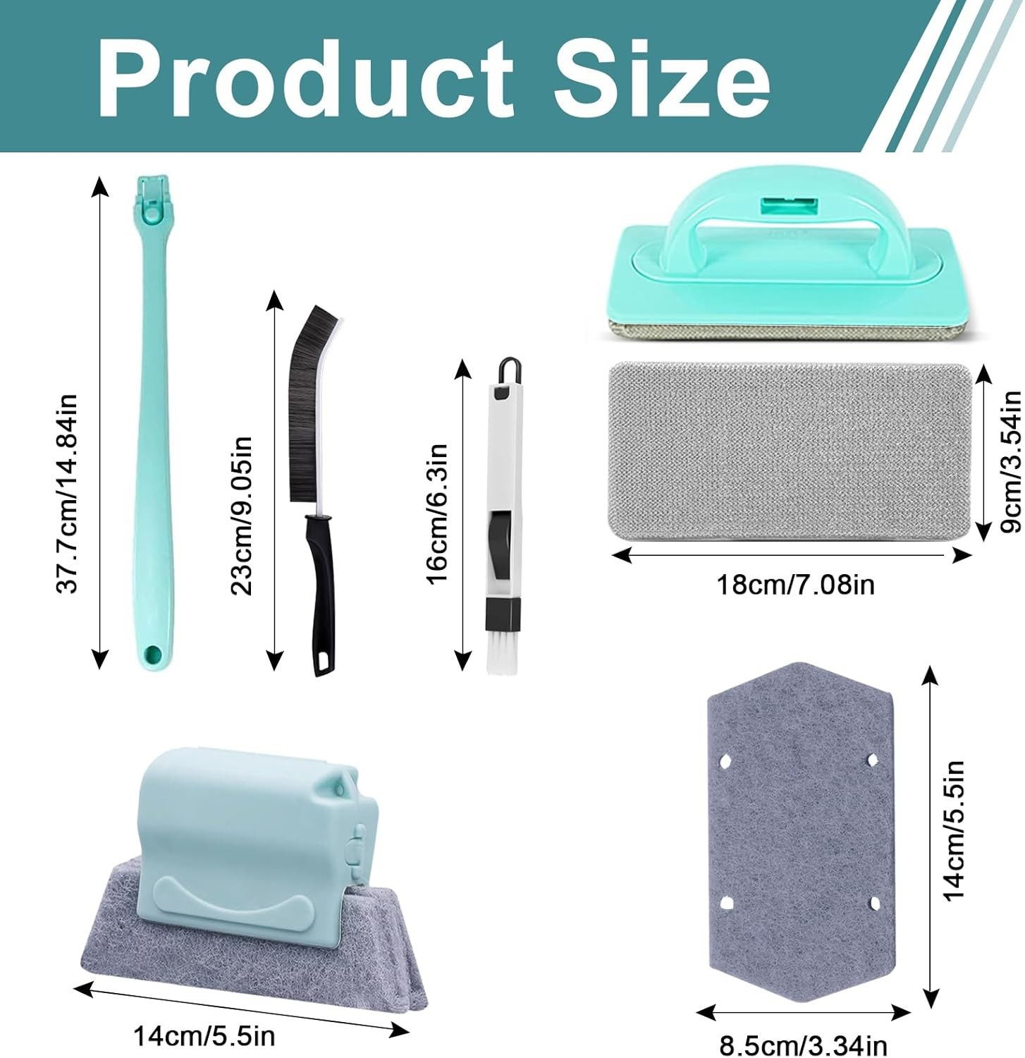 Window Screen Cleaner & Track Cleaning Kit - Detachable Window Cleaner, Mesh Scr