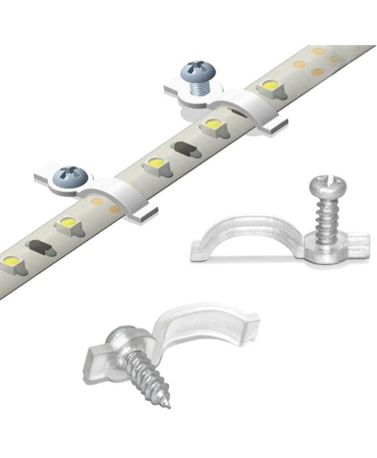 Helonge  Led Strip Mounting Clips~ 150 Ct~~ Indoor/Outdoor