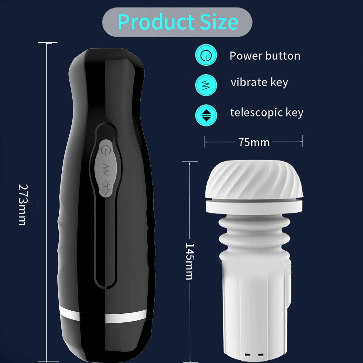 Automatic Male Masturbaters Telescopic Thrusting Cup Vibration Stroker Lubricant