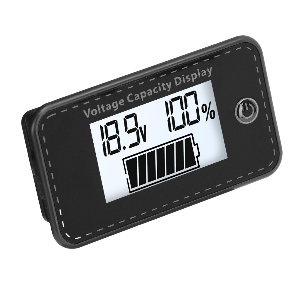 LCD Digital Battery Capacity Indicator DC 5-100V Voltmeter Voltage Meter Gauge