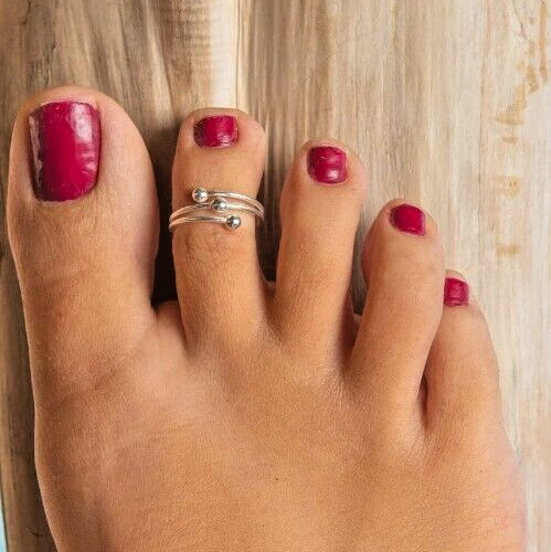 Valentine's WOMEN'S GIFT Attractive Small Minimal Open Foot Toe Ring 925 SS
