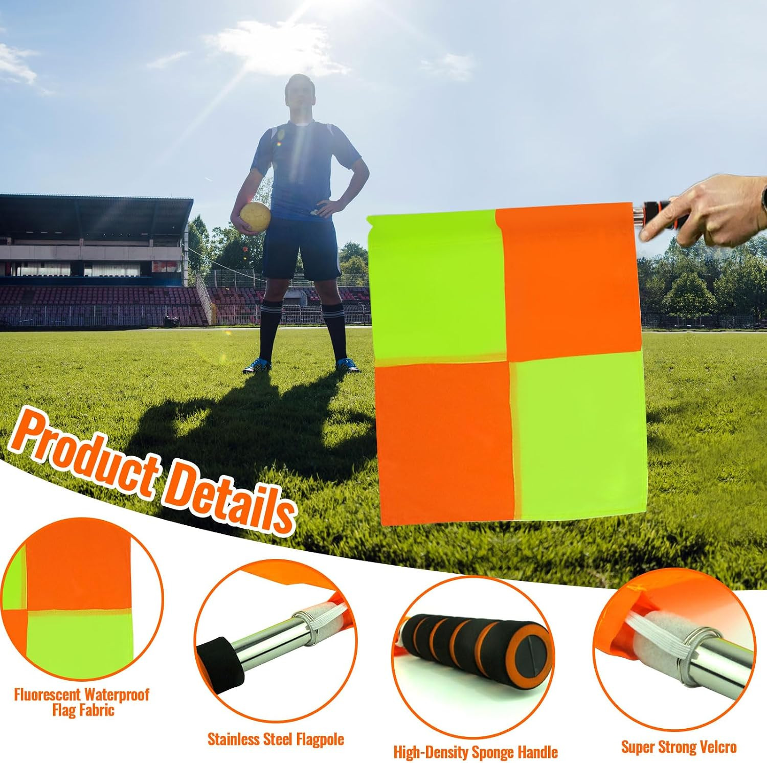 Soccer Referee Flags soccer referee kit, soccer referee cards,referee flags, Whi