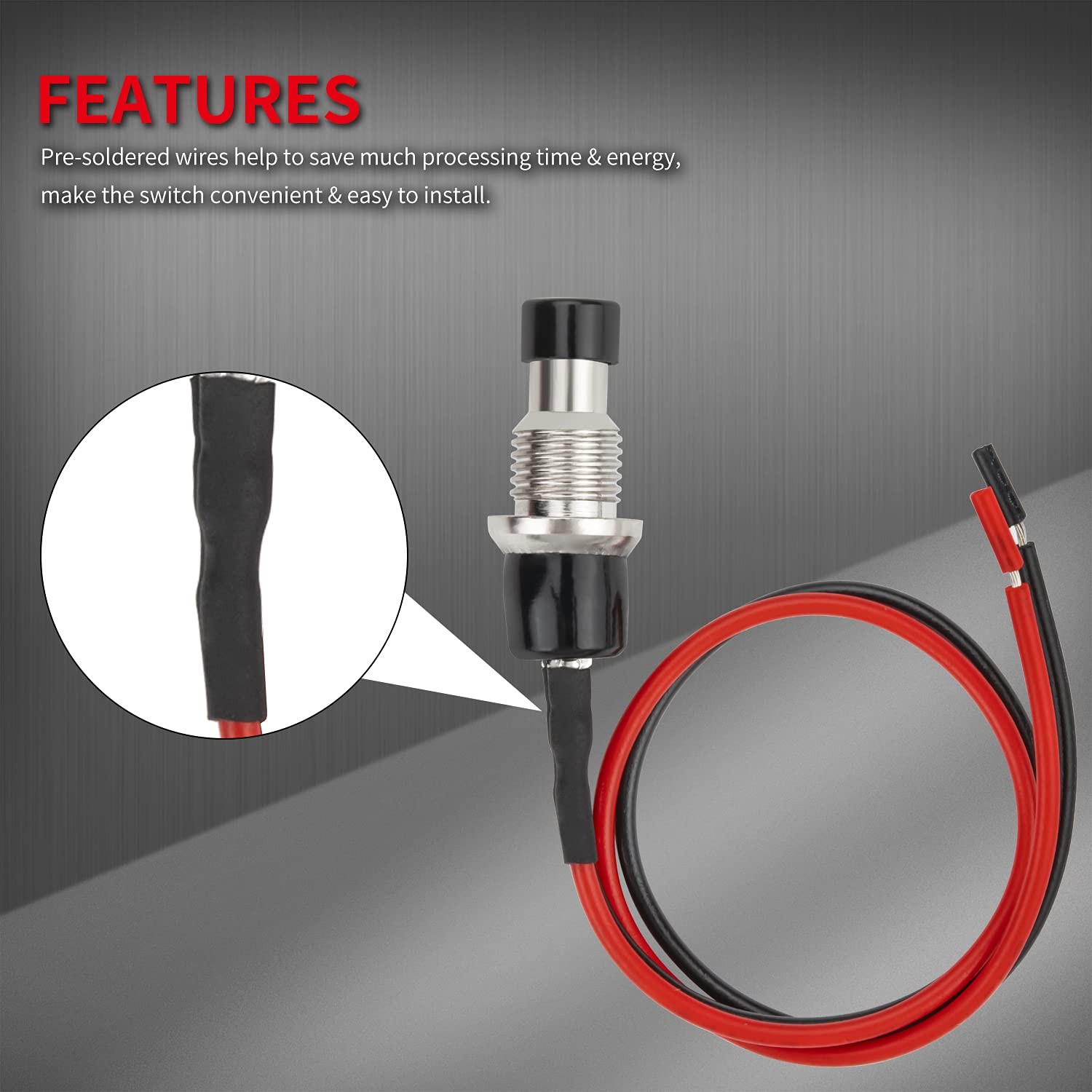 Mini Momentary Push Button Switch 1A 250VAC Small Pushbutton Switch Normal Op...