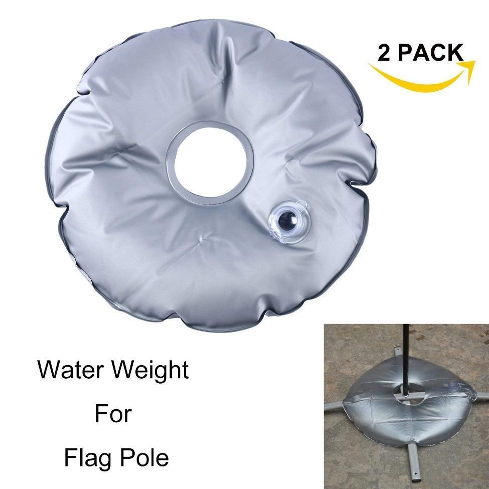 2-Pack Water Weight Bags 20" Portable Foldable Round Fill with Water