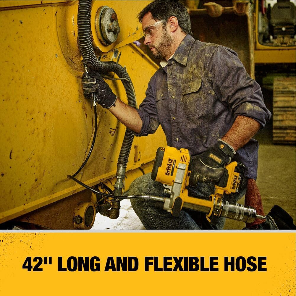Grease Gun 20V MAX, Cordless Electric Grease Gun 42” Hose, 10,000 PSI, Variable