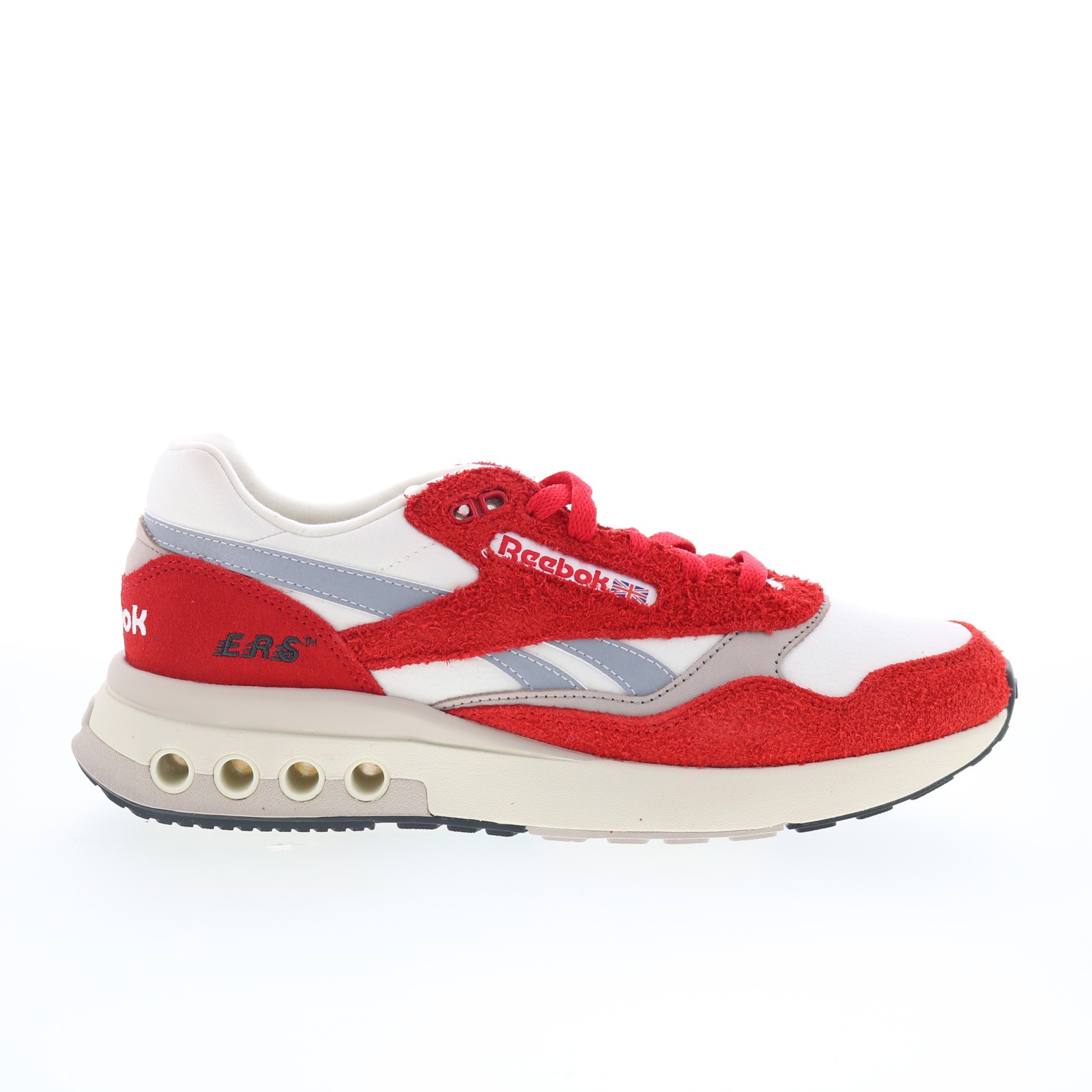 Reebok ERS World Mens Red Suede Lace Up Lifestyle Sneakers Shoes