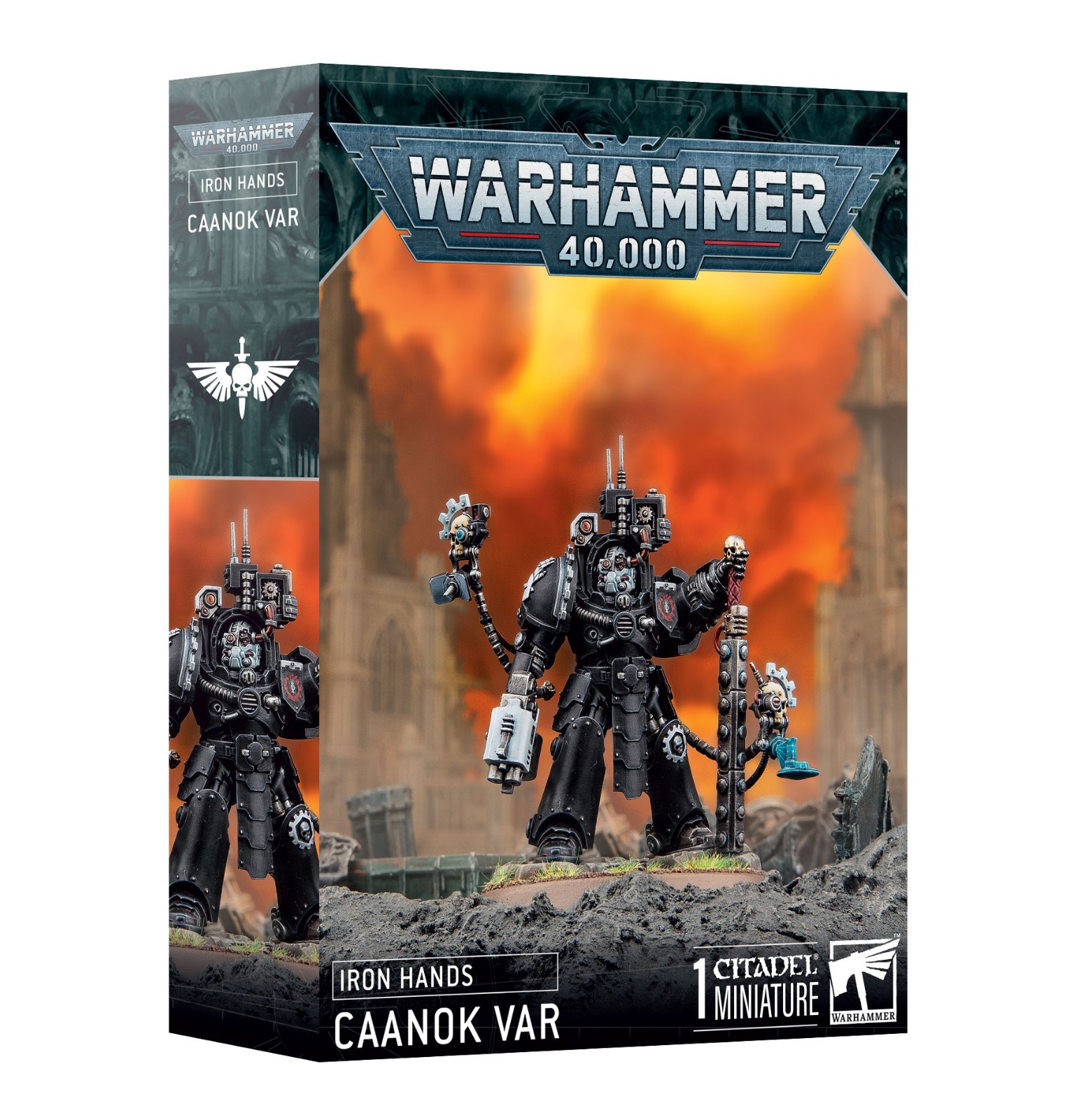 Warhammer 40k Iron Hands Iron Captain Caanok Var Dice 10th Ed NEW in Box