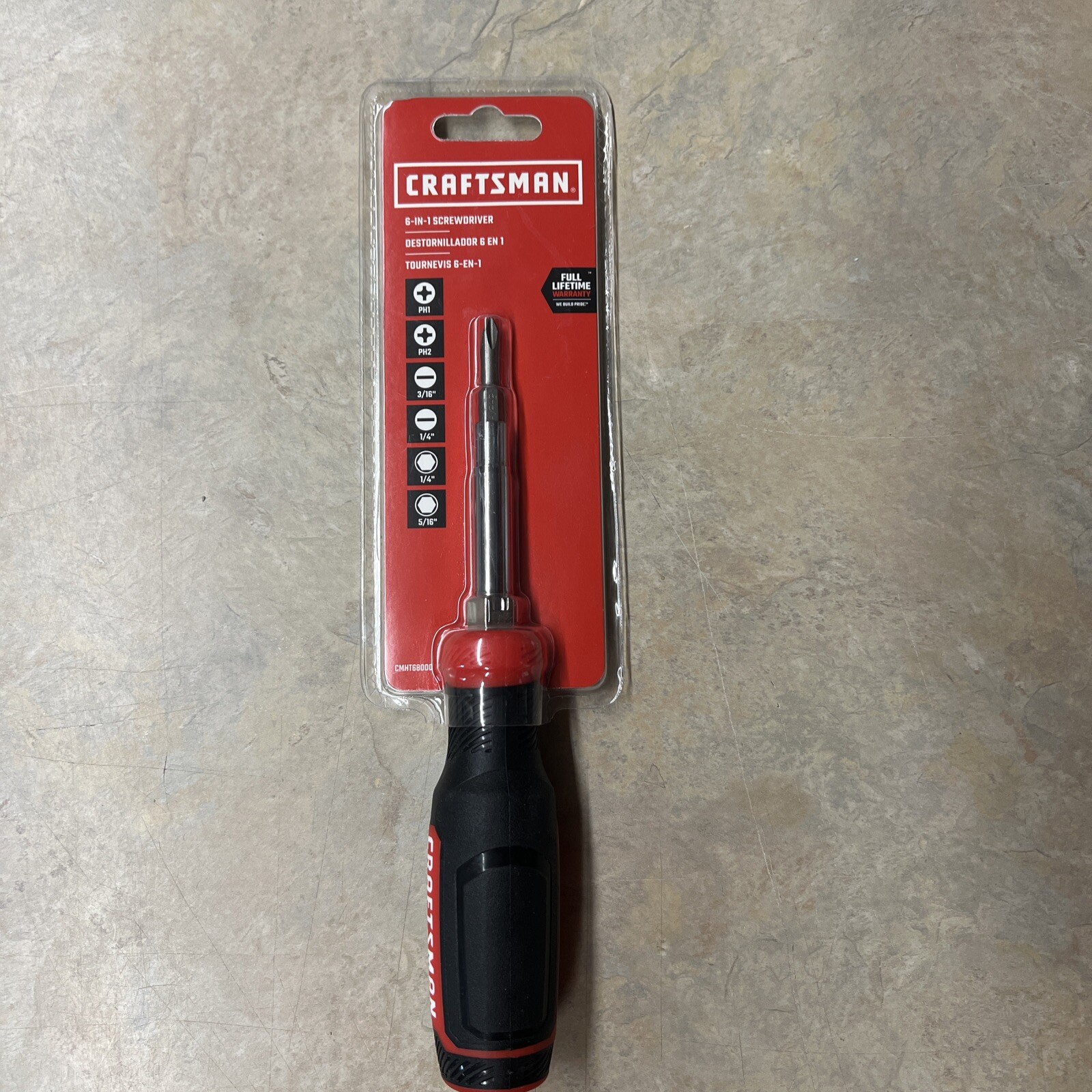 Craftsman CMHT68000 6-in-1 Phillips/SlottedScrewdriver