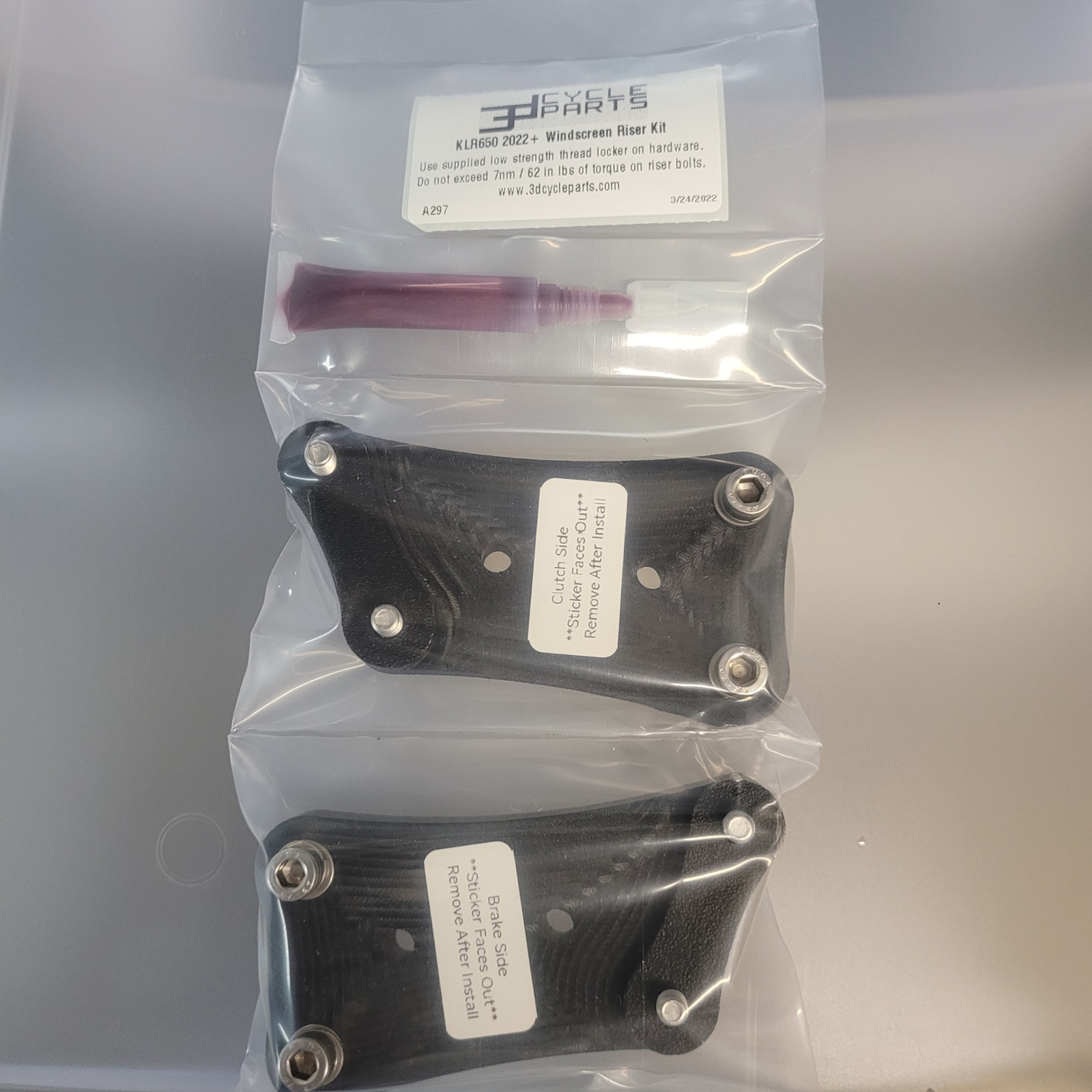 2022+ KLR650 Windshield / Windscreen Risers