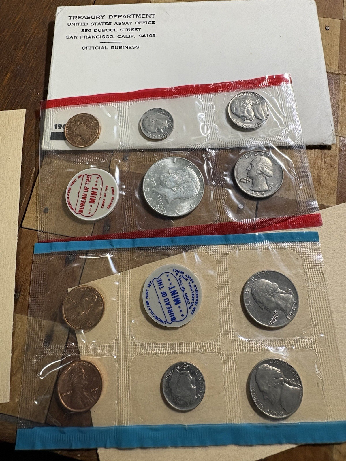1969 US Mint Set 10 Coins P/D/S Original Packaging Uncirculated!
