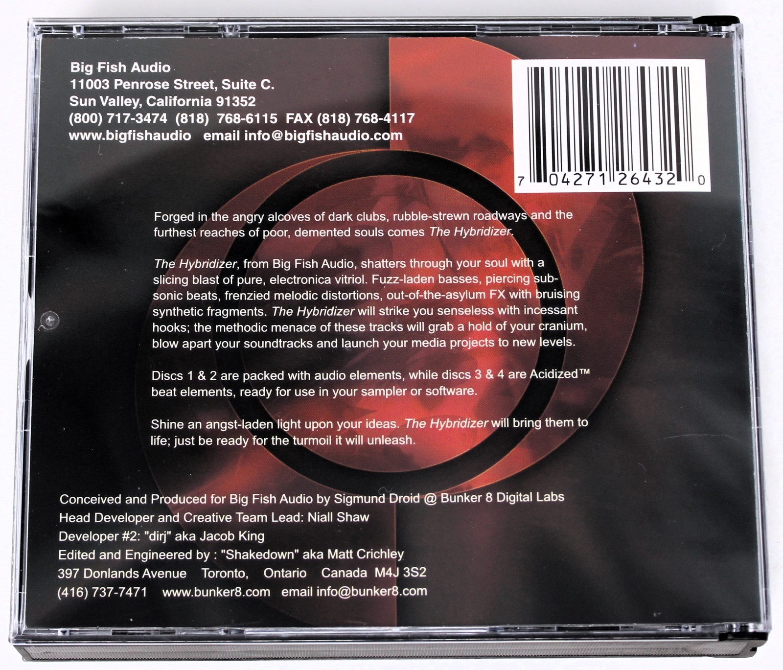 Big Fish Audio The Hybridizer Sample Library/Sound Library/Sampling 4x CD