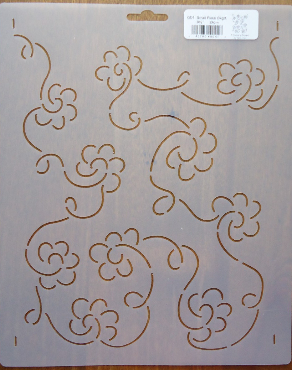 Stencil Quilting Small Floral Bkgd 9 1/2" 24cm QD1 QC sew quilt template CL
