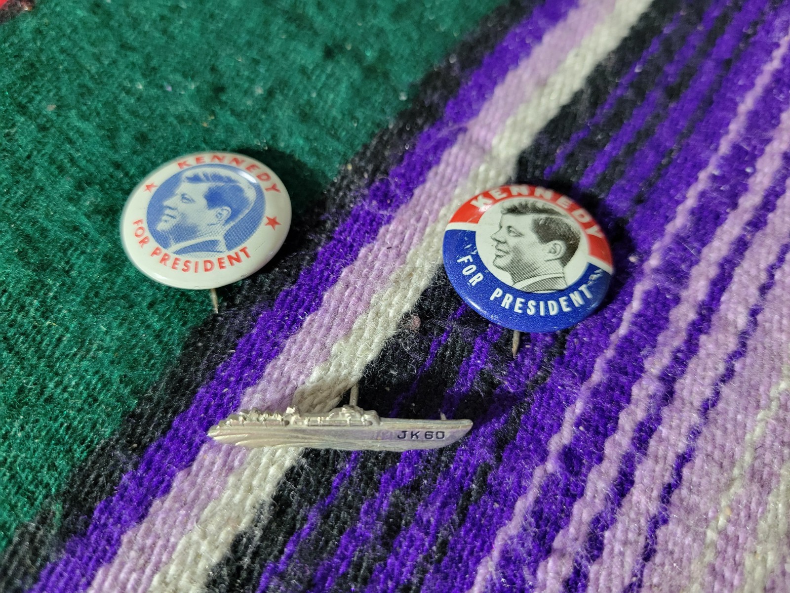 John F. Kennedy for President 1960 Pins Lot Of 3 Vintage Pins