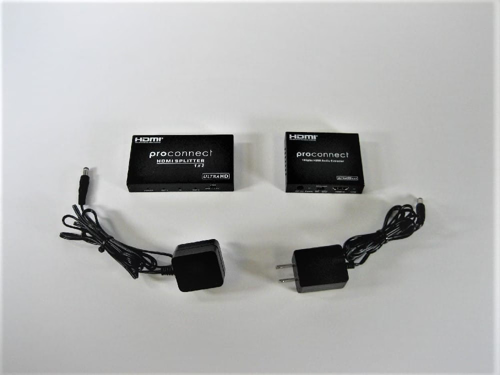 Proconnect - 18Gbps HDMI Audio Extractor & HDMI Splitter 1x2 - SP-124K - Used