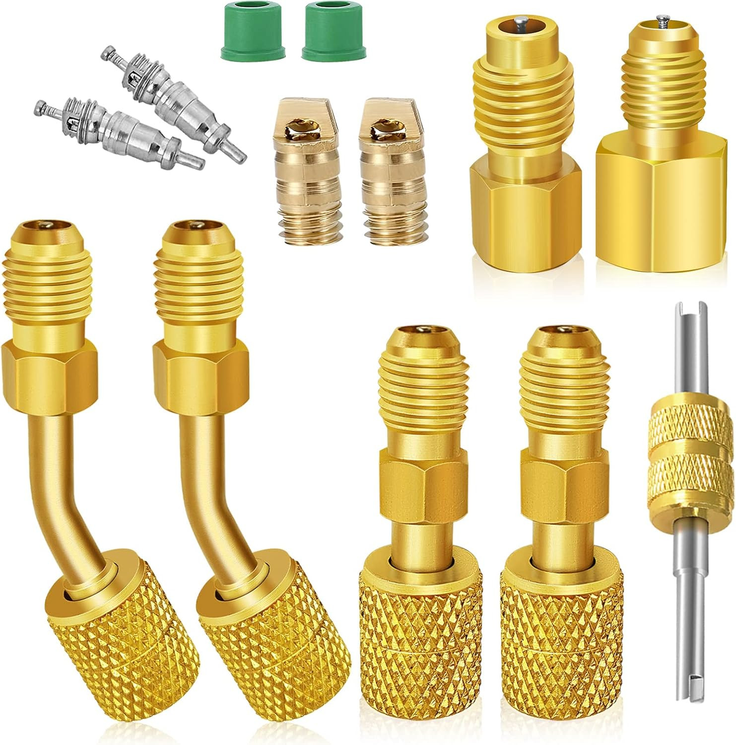R410A Mini Split Adapters, R410A Refrigerant Hose Adapter, Brass Converter Mini