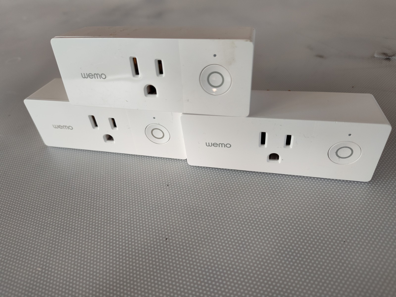 Lot of 3 WeMo WiFi Enabled Mini Smart Plugs White F7C063 TESTED